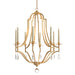 John Richard - AJC-8877 - Eight Light Chandelier - Leaf, Gold