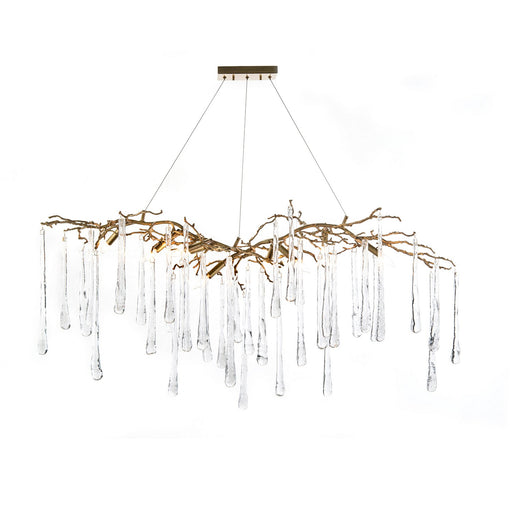 Nine Light Chandelier Leaf, Gold