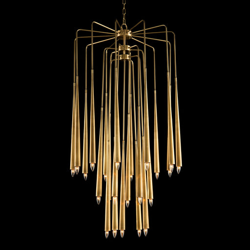 23 Light Chandelier Leaf, Gold