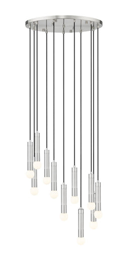 Stari 11 Light Chandelier Brushed Nickel