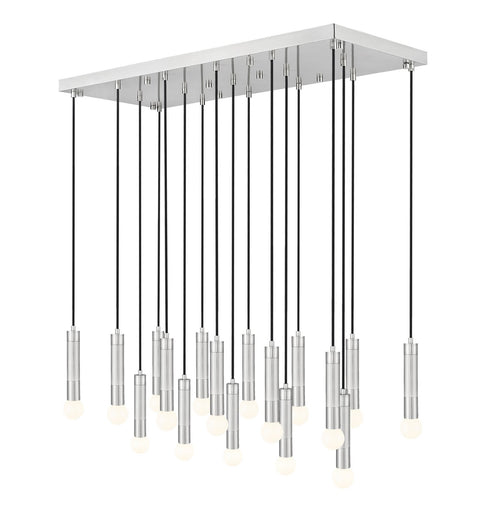 Stari 17 Light Linear Chandelier Brushed Nickel