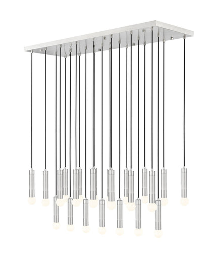 Stari 23 Light Linear Chandelier Brushed Nickel