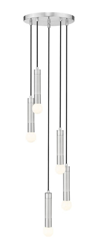 Stari Five Light Chandelier Brushed Nickel