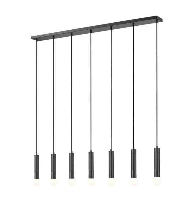 Z-Lite - 1956P-7L-MB - Seven Light Linear Chandelier - Stari - Matte Black