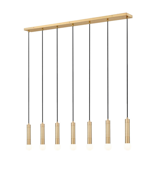 Z-Lite - 1956P-7L-MGLD - Seven Light Linear Chandelier - Stari - Modern Gold