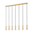 Z-Lite - 1956P-7L-MGLD - Seven Light Linear Chandelier - Stari - Modern Gold
