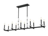 Z-Lite - 3045-10L-MB - Ten Light Linear Chandelier - Kaden - Matte Black