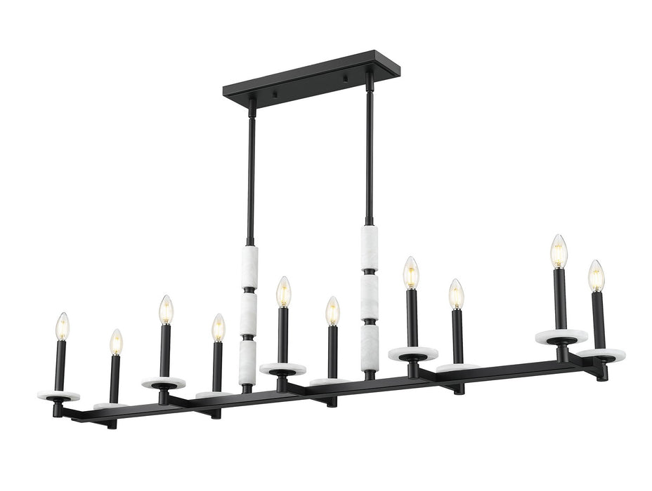 Z-Lite - 3045-10L-MB - Ten Light Linear Chandelier - Kaden - Matte Black