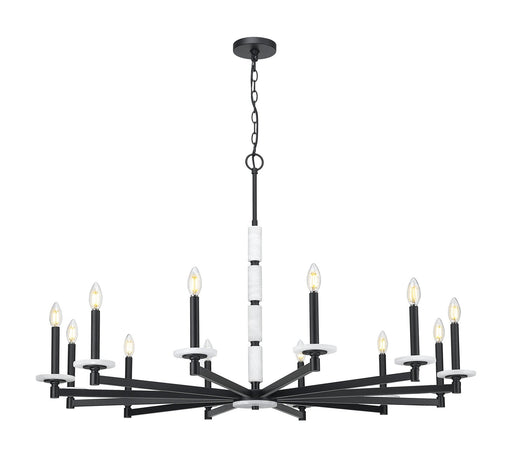 Z-Lite - 3045-12MB - 12 Light Chandelier - Kaden - Matte Black