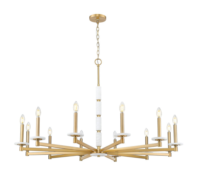 Z-Lite - 3045-12MGLD - 12 Light Chandelier - Kaden - Modern Gold