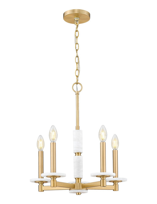 Z-Lite - 3045-5MGLD - Five Light Chandelier - Kaden - Modern Gold