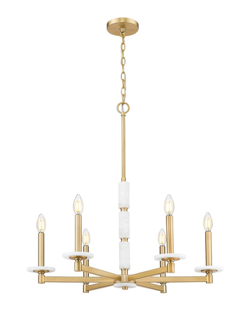 Z-Lite - 3045-6MGLD - Six Light Chandelier - Kaden - Modern Gold