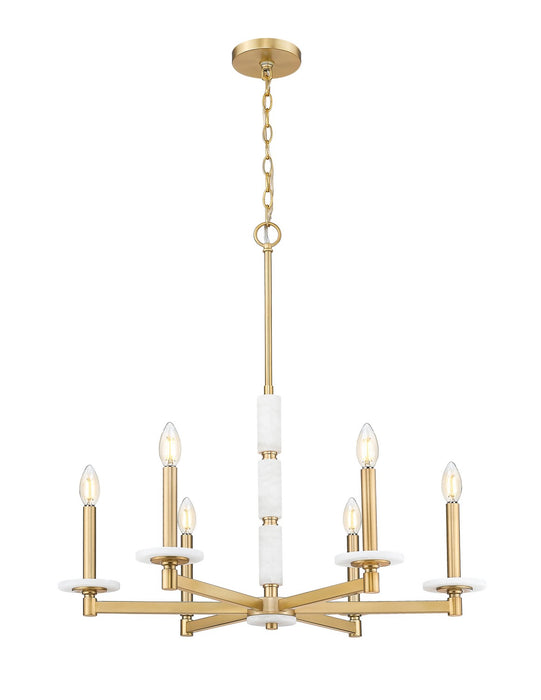 Z-Lite - 3045-6MGLD - Six Light Chandelier - Kaden - Modern Gold
