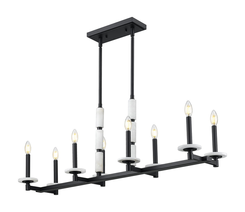 Z-Lite - 3045-8L-MB - Eight Light Linear Chandelier - Kaden - Matte Black