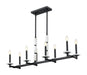 Z-Lite - 3045-8L-MB - Eight Light Linear Chandelier - Kaden - Matte Black