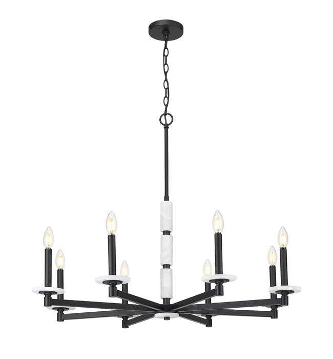 Z-Lite - 3045-8MB - Eight Light Chandelier - Kaden - Matte Black