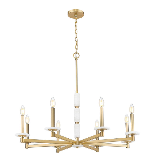Z-Lite - 3045-8MGLD - Eight Light Chandelier - Kaden - Modern Gold