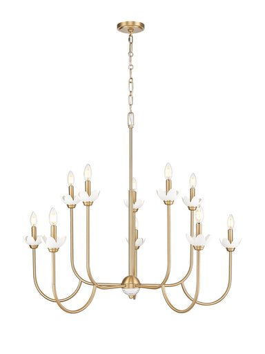Allistair Ten Light Chandelier Modern Gold
