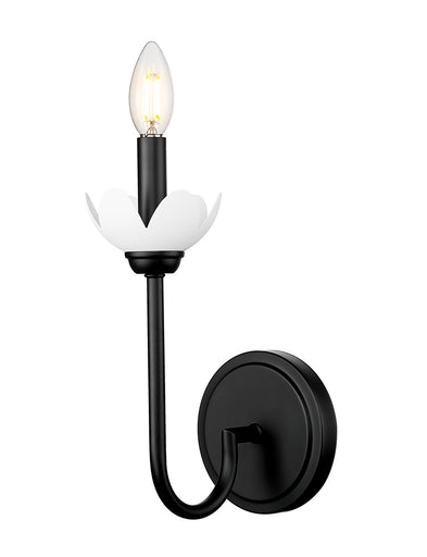 Allistair One Light Wall Sconce Matte Black