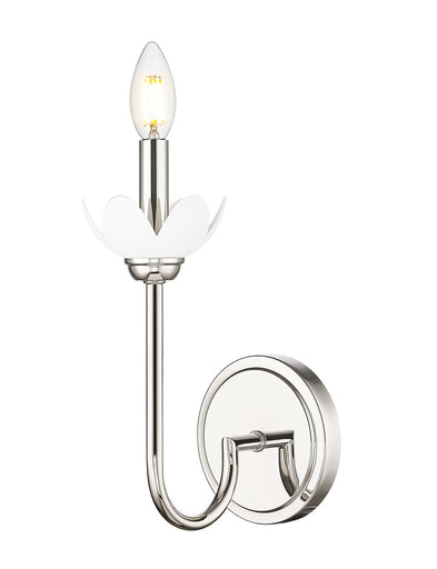 Allistair One Light Wall Sconce Polished Nickel