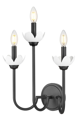 Allistair Three Light Wall Sconce Matte Black