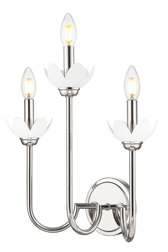 Allistair Three Light Wall Sconce Polished Nickel