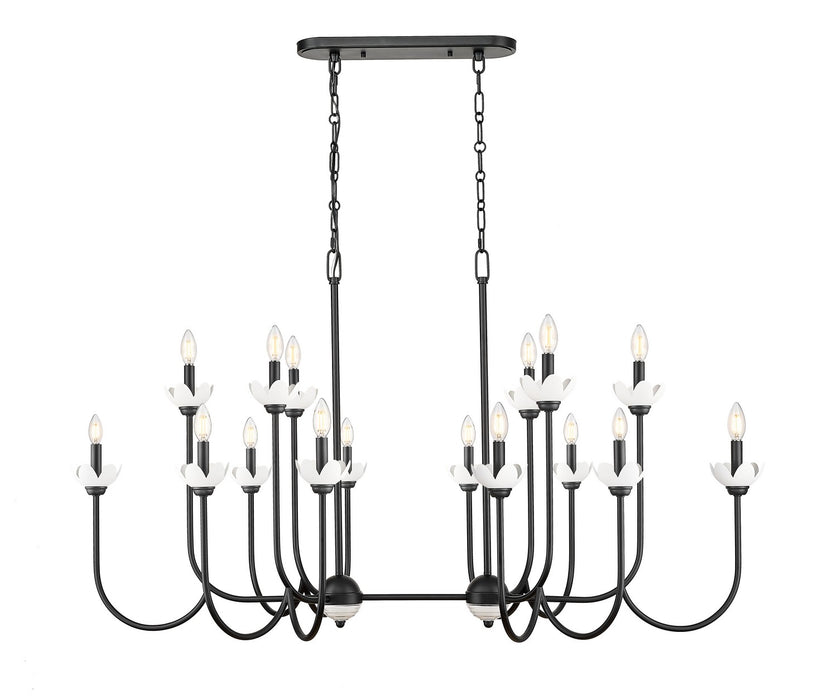 Z-Lite - 352-56L-MB - 16 Light Linear Chandelier - Allistair - Matte Black
