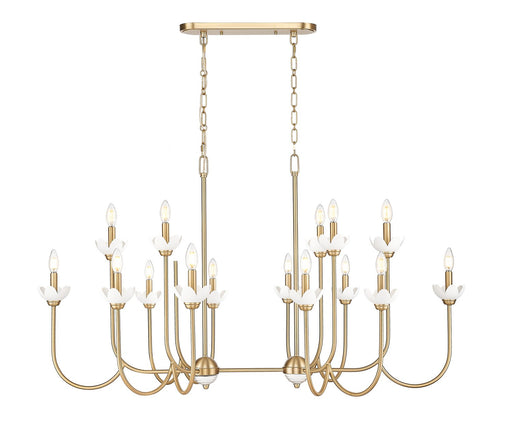 Z-Lite - 352-56L-MGLD - 16 Light Linear Chandelier - Allistair - Modern Gold