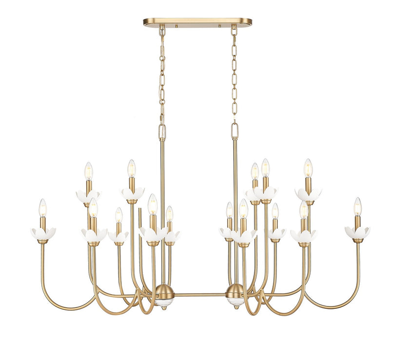 Z-Lite - 352-56L-MGLD - 16 Light Linear Chandelier - Allistair - Modern Gold