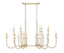 Z-Lite - 352-56L-MGLD - 16 Light Linear Chandelier - Allistair - Modern Gold