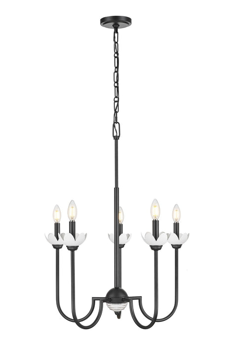 Z-Lite - 352-5MB - Five Light Chandelier - Allistair - Matte Black