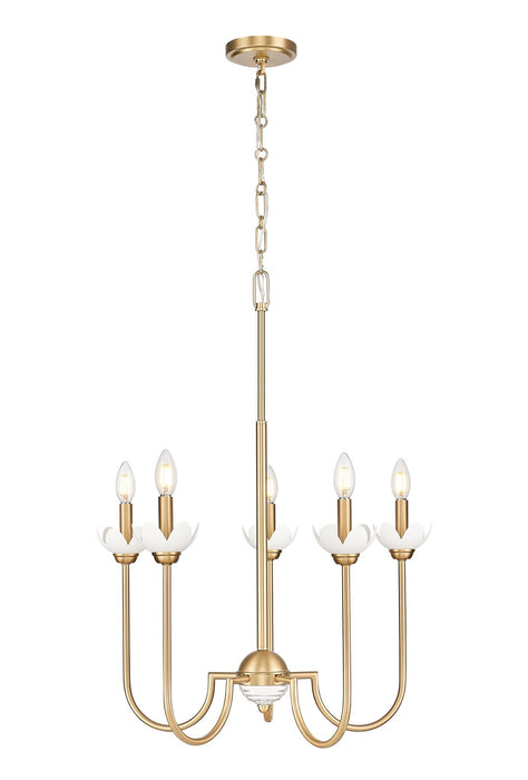 Z-Lite - 352-5MGLD - Five Light Chandelier - Allistair - Modern Gold