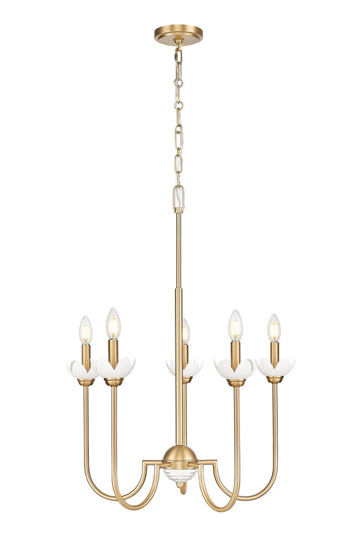 Z-Lite - 352-5MGLD - Five Light Chandelier - Allistair - Modern Gold