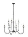 Z-Lite - 352-8MB - Eight Light Chandelier - Allistair - Matte Black