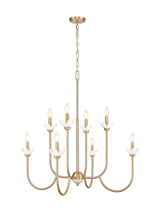 Z-Lite - 352-8MGLD - Eight Light Chandelier - Allistair - Modern Gold