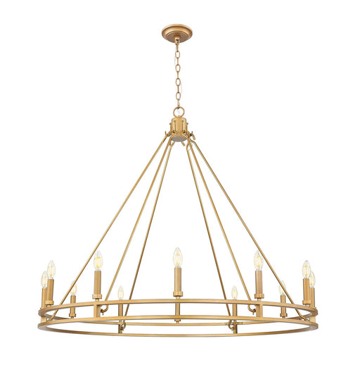 Z-Lite - 4005-12SBR - 12 Light Chandelier - Dennison - Signature Brass