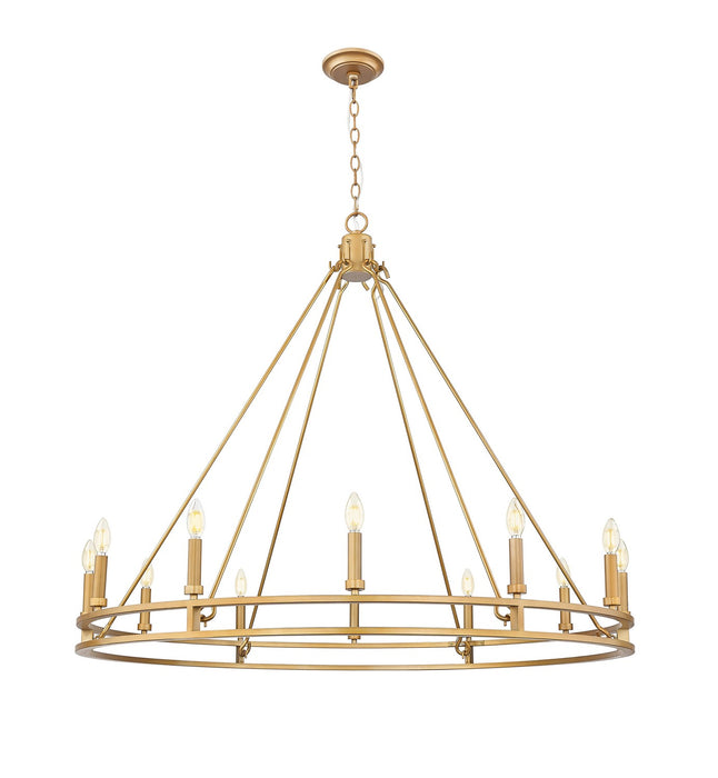 Z-Lite - 4005-12SBR - 12 Light Chandelier - Dennison - Signature Brass