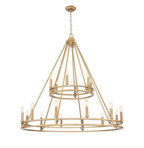 Dennison 18 Light Chandelier Signature Brass