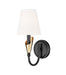 Z-Lite - 4014-1S-MB-MGLD - One Light Wall Sconce - Claudelle - Matte Black + Modern Gold