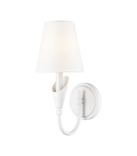 Claudelle One Light Wall Sconce Textured White
