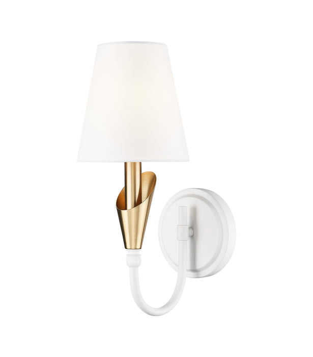 Z-Lite - 4014-1S-TW-MGLD - One Light Wall Sconce - Claudelle - Textured White + Modern Gold