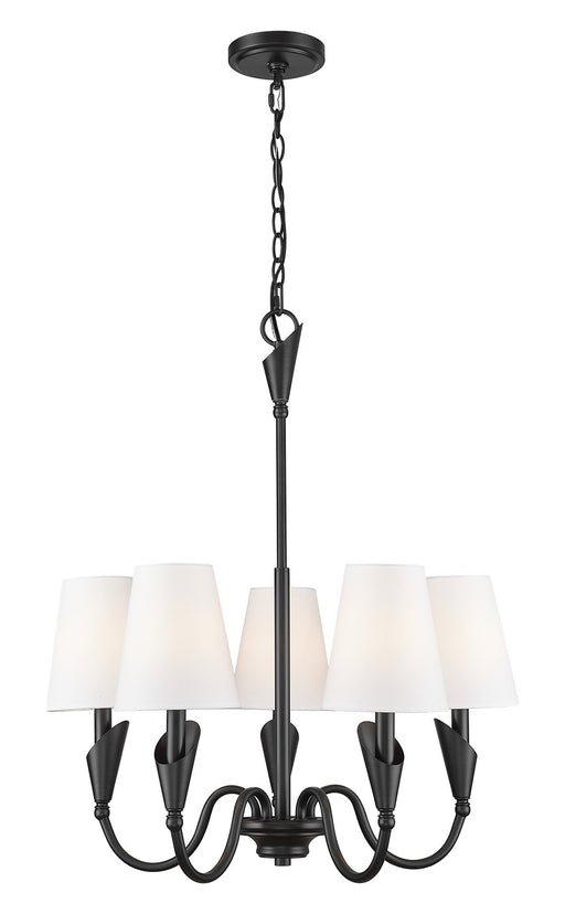 Z-Lite - 4014-24MB - Five Light Chandelier - Claudelle - Matte Black