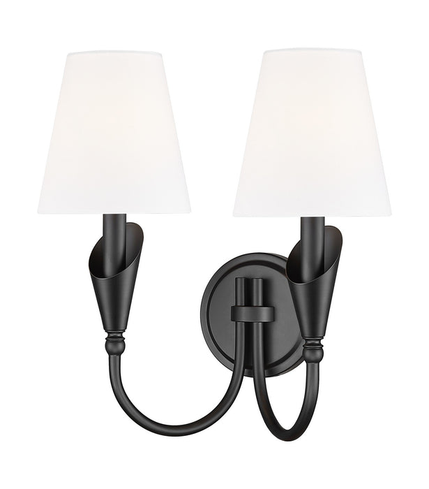 Z-Lite - 4014-2S-MB - Two Light Wall Sconce - Claudelle - Matte Black