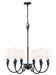 Z-Lite - 4014-32MB - Six Light Chandelier - Claudelle - Matte Black
