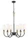 Z-Lite - 4014-32MB-MGLD - Six Light Chandelier - Claudelle - Matte Black + Modern Gold