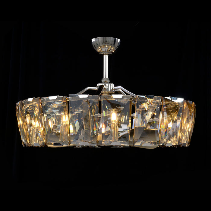 John Richard - AJC-9172 - Ten Light Chandelier with Fan - Polished