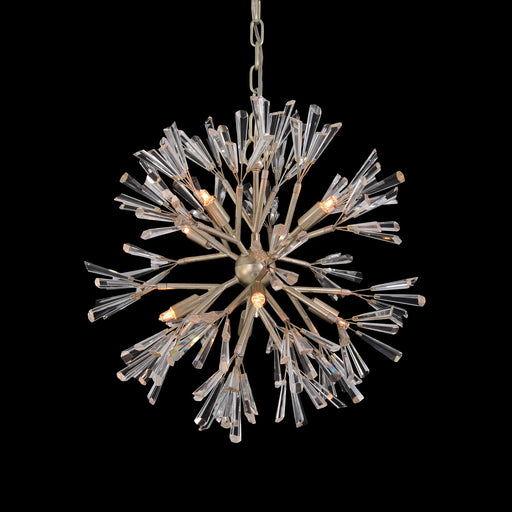 Eight Light Pendant Chandelier Antiqued
