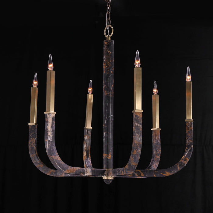 John Richard - AJC-9441 - Six Light Chandelier - Honey Brass