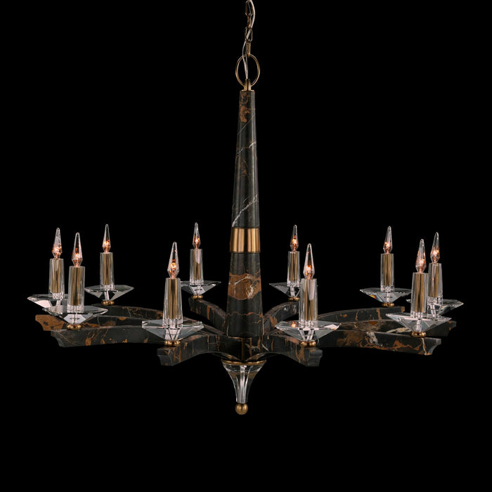 John Richard - AJC-9446 - Ten Light Chandelier - Antique Brass