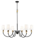 Z-Lite - 4014-46MB-MGLD - Six Light Chandelier - Claudelle - Matte Black + Modern Gold